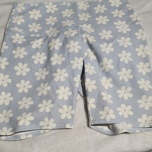 Levi's Light Blue Floral Bike Shorts